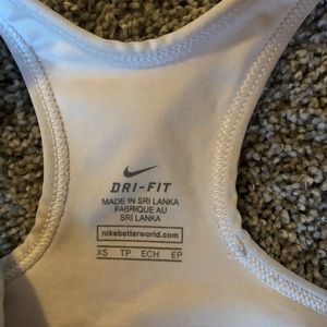 White Nike Sports Bra